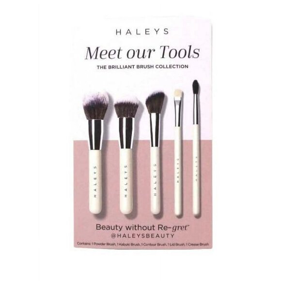 Haleys Brilliant Brush Collection Makeup Brush Set 5 Pieces - Picture 1 of 3